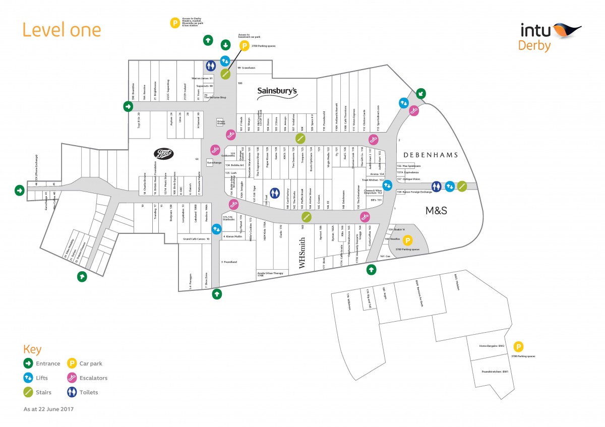 Royal Derby Hospital Floor Plan   Intu Derby Leasing Plan August 2017 1 